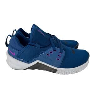 Nike Free x Metcon 2 Athletic Sneaker Shoes Women Size 8 Navy Lace Up CD8526-446